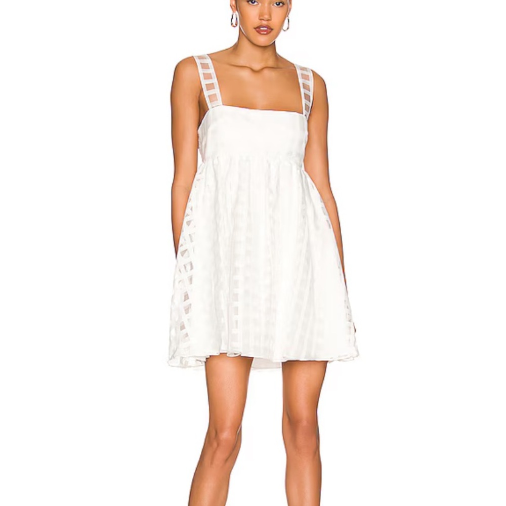 Amanda Uprichard Russo Dress in White Check L